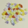Assorted colors 11mm frosted flower shaped acrylic beads for DIY jewelry and crafts - Frosted Matte Mix (NO.10)