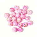 Detalle de cuentas acrílicas veteadas en rosa de 8-10 mm para joyería DIY - 8mm/500g (Aproximadamente 1800 Piezas) / Rosa