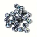 Cuentas de acrílico de 8-10mm con patrón de craquelado para hacer joyería DIY - 8mm/500g (Aproximadamente 1800 Piezas) / Negro