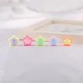 Cinco cuentas acrílicas de colores pastel con forma de estrella para joyería DIY - Estrella de cinco puntas / 350 Piezas Por 500g