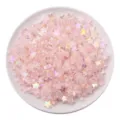 8-11mm iridescent pink star beads for DIY jewelry making - 100 Pieces Pack (11x10mm) / Light Pink Five-Pointed Star