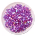 Premium iridescent purple star-shaped acrylic beads for DIY handmade jewelry crafting - 100 Pieces Pack (11x10mm) / Purple Star