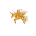 Ciondolo pegaso unicorno volante in acciaio inox dorato per gioielli DIY - MT08-Unicorno-Oro
