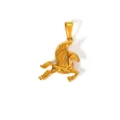 Ciondolo Pegaso dorato in acciaio inossidabile per collane e bracciali fai-da-te - MT09-Pegaso-Oro