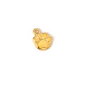 Adorable mini 3D dog paw stainless steel pendant with 18K gold plating for DIY jewelry making - Paw Print (XG01) / Gold