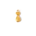 Mini 3D animal pendant made of 18K gold-plated stainless steel for jewelry DIY - Sitting Cat (XG03) / Gold