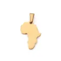 Polished 18k gold plated stainless steel Africa map pendant charm for jewelry DIY - Africa Map Pendant (NQ02) / Gold