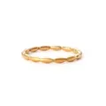 Elegant 18K gold-plated stainless steel ring featuring a minimalist oval beaded design - Size 6 / Oval Bead Fine Ring (NRS08) / Gold