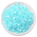 8-11mm light blue iridescent star shaped acrylic beads for DIY handmade jewelry crafts - 100 Pieces Pack (11x10mm) / Lake Blue Star