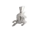Ciondolo Pegaso in acciaio inossidabile argento per la creazione di gioielli fai da te - MT09-Pegaso-Acciaio