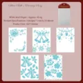 Christmas embossed material paper set featuring silver bell and snowflake patterns, 10 sheets - Silver Bell Serenade / 10 Pieces/Pack