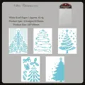 Set carta kraft tema natalizio albero d'argento per decorazione journaling - Albero di Natale Innevato / 10 Fogli/Confezione