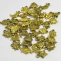 Detail view of various 16mm gold plated metal charms for DIY jewelry making - 16mm (1800 Pieces/500g) / Antique Bronze
