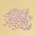 Vista detallada de cuentas acrílicas en forma de corazón irisado AB 9mm para joyas. - 9mm (Aprox. 2700 Piezas) / Rosa