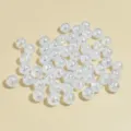 8mm iridescent AB acrylic round beads for DIY jewelry making and handmade crafts - 8mm / White