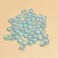 Cuentas de acrílico con forma de corazón azul claro iridiscente AB 9mm para joyería DIY - 9mm (Aprox. 2700 Piezas) / Azul claro