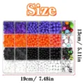Σετ χαντρών Halloween DIY σε κουτί 19x13cm για δημιουργία κοσμημάτων. - WS-24-1 (Κουτί 24 Πλεγμάτων) / 2600 Τεμάχια