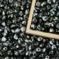 Cuentas de acrílico crackle de 8/10mm color Halloween para hacer joyas personalizadas - 500g/8mm/1800 Piezas/Pack / Negro