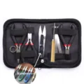 Kit professionnel d'outils de bijouterie 8 pièces avec pochette noire à fermeture. - Ensemble de 8 Pièces / Noir Rouge
