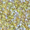 Mezcla de cuentas acrílicas amarillas y blancas 3-10mm para joyas DIY y cadenas - Amarillo
