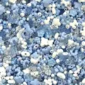 Mezcla de cuentas espaciadoras de acrílico azul y blanco de 3-10 mm con formas de flores - Azul marino