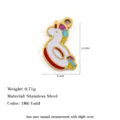 Specifiche dettagliate sulle dimensioni del ciondolo unicorno in acciaio placcato oro 18K - Stile Ciambella Unicorno (XJ17)