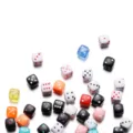 Perles de dés en acrylique colorées de 9 mm pour la création de bijoux DIY et accessoires. - 1000 Pièces/500g / Assortiment Mixte
