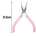Professional pink mini jewelry pliers 12.5cm length for DIY handmade craft accessories - Bent Nose Pliers
