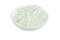 Cuentas de perlas blancas de 9mm en forma de corazón en un cuenco para joyería DIY - 2500 Piezas/Paquete (Aprox. 500g) / Blanco lechoso
