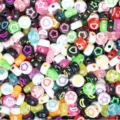Cuentas de acrílico 4x7mm con estrellas y lunas para creación de joyas DIY - Paquete de 500g / Mezcla Surtida