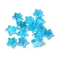 Cuentas de estrella en acrílico azul irisado de 11 mm con agujero para manualidades DIY - 500g/1800 Piezas / Azul cielo