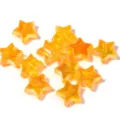 Cuentas de estrella de acrílico naranja iridiscente de 11 mm para hacer joyas y artesanía - 500g/1800 Piezas / Naranja