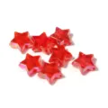 Cuentas de estrella de acrílico rojo de 11mm para accesorios de joyería hechos a mano - 500g/1800 Piezas / Rojo