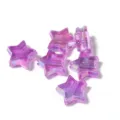 Cuentas acrílicas de estrella iridiscente violeta de 11 mm para hacer joyas caseras - 500g/1800 Piezas / Púrpura