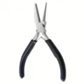 5-inch jewelry making pliers with round nose and semi-concave jaws for wire wrapping - Black