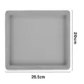 Bandeja profesional de diseño de cuentas flocadas gris con medidas de 26,5 cm x 20 cm - 26.5x20cm / Bandeja de Cuentas Sueltas