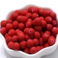 Rote 8mm matte Acryl-Rundperlen für die Herstellung von DIY-Armbandschmuck Basteln - 500g/1800 Stück / Rot