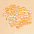 Vista detallada de cuentas de estrella acrílicas AB naranja de 10 mm para manualidades - 10mm (2300 Piezas/Paquete) / Naranja
