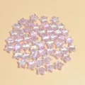 Primer plano de cuentas de estrella acrílicas violetas AB de 10 mm para hacer joyas. - 10mm (2300 Piezas/Paquete) / Púrpura