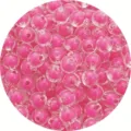 Cuentas redondas de acrílico transparente de 8mm estilo cuenta-en-cuenta en rosa - 8mm (Aprox. 1800 Piezas) / Rosa rojo