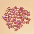 Vista detallada de cuentas acrílicas en forma de estrella color AB de 10 mm para DIY. - 10mm (2300 Piezas/Paquete) / Rojo