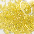 Cuentas de vidrio amarillas de 2mm con brillo plateado para creación de joyas DIY - 2.0mm / 30000 Piezas/Paquete (500g) / Amarillo