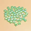 Primer plano de cuentas de acrílico con forma de estrella verde iridiscente de 10 mm para DIY - 10mm (2300 Piezas/Paquete) / Verde