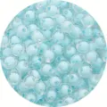 Cuentas redondas de acrílico azul claro macarrón de 8mm para proyectos artesanales DIY - 8mm (Aprox. 1800 Piezas) / Azul claro