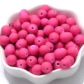 Hot pink 8mm matte Gummibeads für DIY handgemachte Armbänder und Halsketten Schmuck - 500g/1800 Stück / Fuchsia