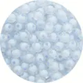 Cuentas redondas de acrílico azul claro de 8mm para creación de joyas DIY - Azul Celeste