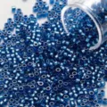 Cuentas de vidrio azul metálico de 2mm para fabricación de joyas y manualidades - 2.0mm / 30000 Piezas/Paquete (500g) / Azul
