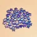 Cuentas de estrella de acrílico irisado AB 10mm para crear joyas y dijes de pulsera DIY. - 10mm (2300 Piezas/Paquete) / Azul zafiro