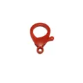 Cierre de mosquetón de plástico rojo de 30 mm para manualidades y llaveros personalizados - 30mm / Rojo