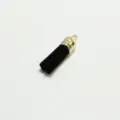 Einzelne schwarze Wildlederquaste mit silberner Metallkappe für DIY-Schmuckzubehör - 10 Stück/Packung (3*1cm) / Schwarz